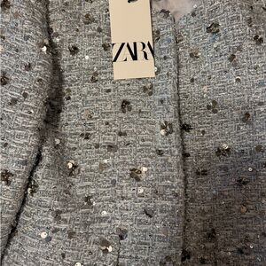 Zara Women's Sequined Gray Blazer